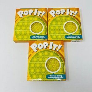 3 x NIB Chuckle & Roar Pop It Never Ending Bubble Popping Game - Yellow